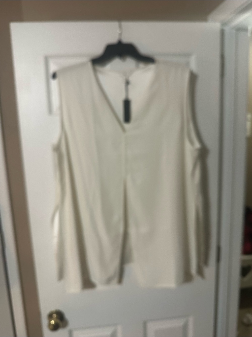 Banana Republic V-Neck Satin Top with Front Slit